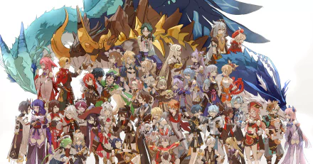 video game Genshin Impact All Characters HD Desktop Wallpaper | Background Image