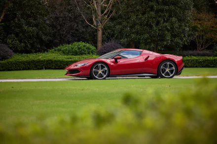 supercar vehicle Ferrari 296 GTB HD Desktop Wallpaper | Background Image