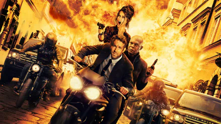 Salma Hayek Samuel L. Jackson Ryan Reynolds movie The Hitman's Wife's Bodyguard HD Desktop Wallpaper | Background Image