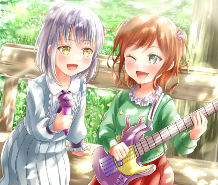 Yukina Minato Lisa Imai Anime BanG Dream! Girls Band Party! HD Desktop Wallpaper | Background Image