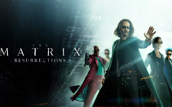 Yahya Abdul-Mateen II Trinity (The Matrix) Neo (The Matrix) Morpheus (The Matrix) Keanu Reeves Carrie-Anne Moss movie The Matrix Resurrections HD Desktop Wallpaper | Background Image