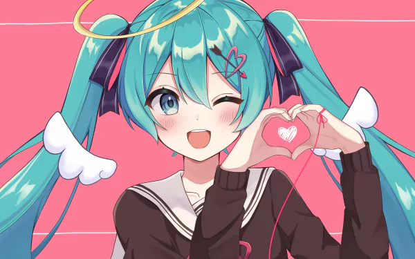 Hatsune Miku Anime Vocaloid HD Desktop Wallpaper | Background Image