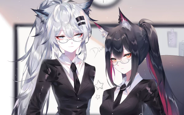 Texas (Arknights) Lappland (Arknights) video game Arknights HD Desktop Wallpaper | Background Image