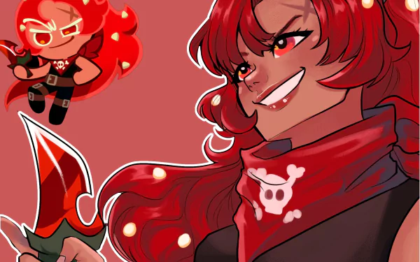 Chili Pepper Cookie (Cookie Run) video game Cookie Run: OvenBreak HD Desktop Wallpaper | Background Image