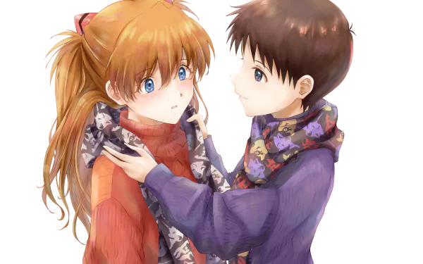 Asuka Langley Sohryu Shinji Ikari Anime Neon Genesis Evangelion HD Desktop Wallpaper | Background Image