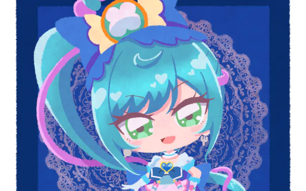 Fuwa Kokone Cure Spicy Anime Delicious Party Precure HD Desktop Wallpaper | Background Image