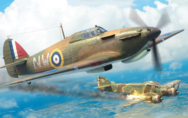military Hawker Hurricane HD Desktop Wallpaper | Background Image
