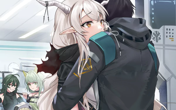 Shining (Arknights) Nightingale (Arknights) Kal'tsit (Arknights) Gavial (Arknights) Doctor (Arknights) video game Arknights HD Desktop Wallpaper | Background Image