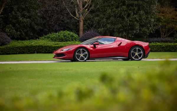 supercar vehicle Ferrari 296 GTB HD Desktop Wallpaper | Background Image