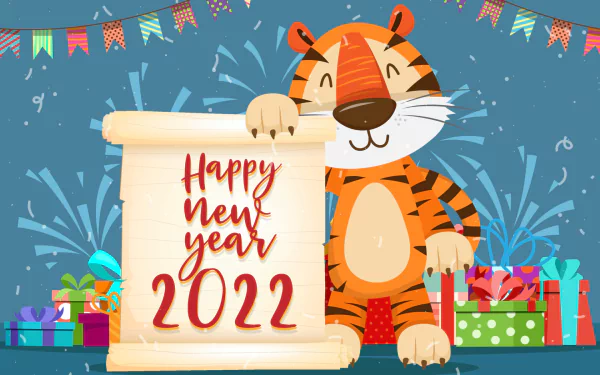 Happy New Year Year of the Tiger holiday Chinese New Year HD Desktop Wallpaper | Background Image