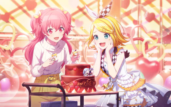 Momoi Airi Rin Kagamine video game Project Sekai: Colorful Stage! feat. Hatsune Miku HD Desktop Wallpaper | Background Image