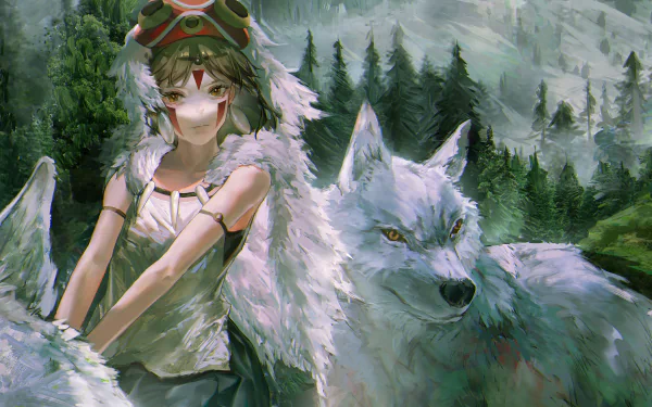 Anime Princess Mononoke HD Desktop Wallpaper | Background Image