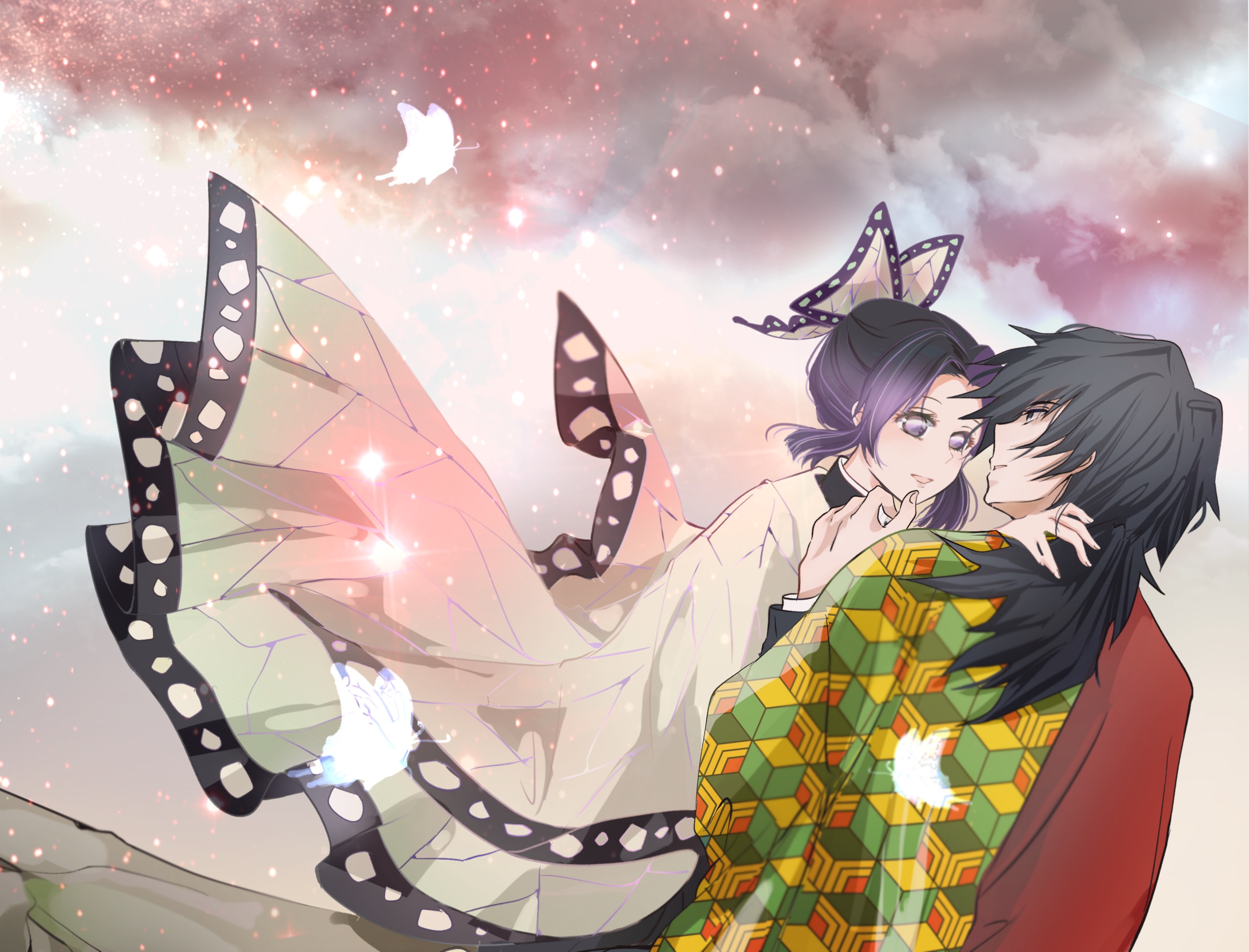 Download GiyuShino (Demon Slayer) Giyuu Tomioka Shinobu Kochou Anime Demon  Slayer: Kimetsu No Yaiba HD Wallpaper