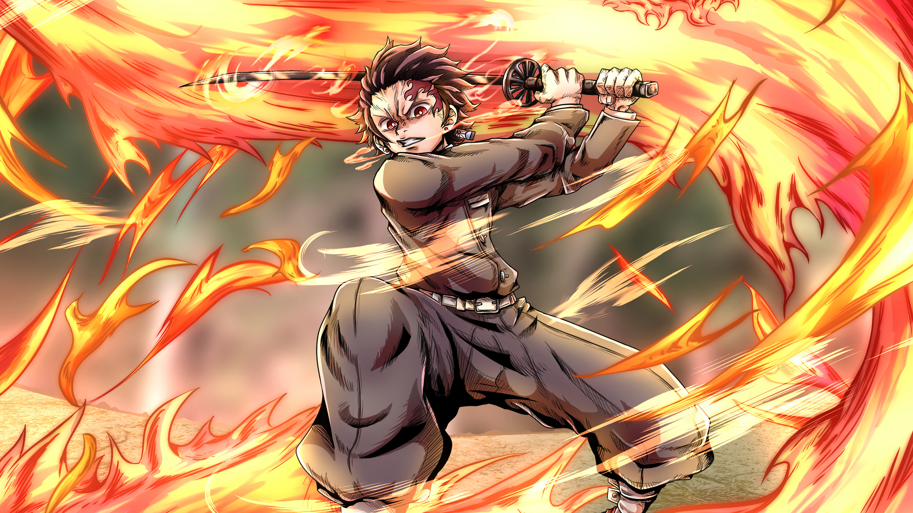 Anime Demon Slayer: Kimetsu no Yaiba 4k Ultra HD Wallpaper by Masabodo