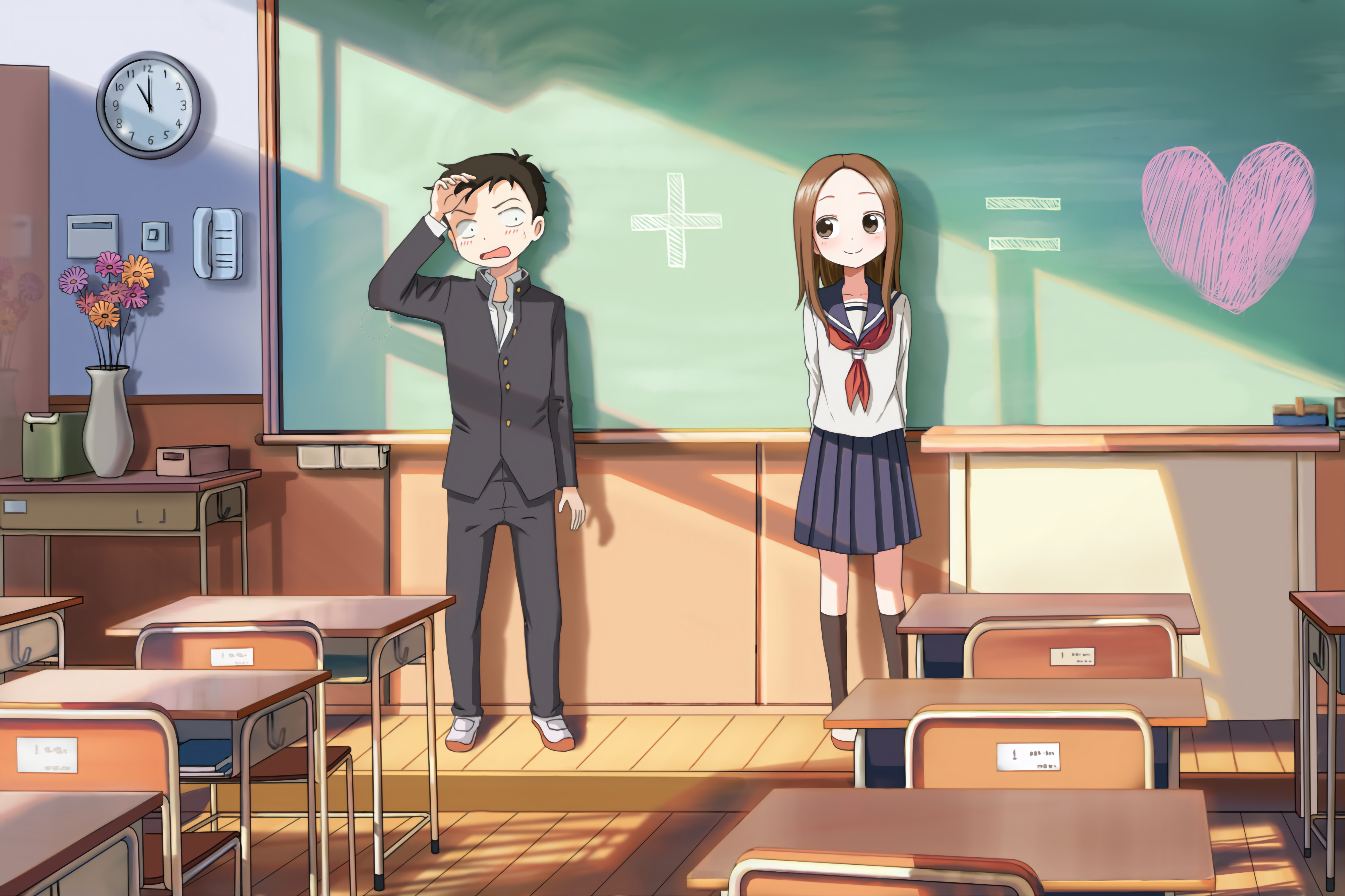 Anime, Karakai Jouzu no Takagi-san, Nishikata (Karakai Jouzu no Takagi-san),  HD wallpaper