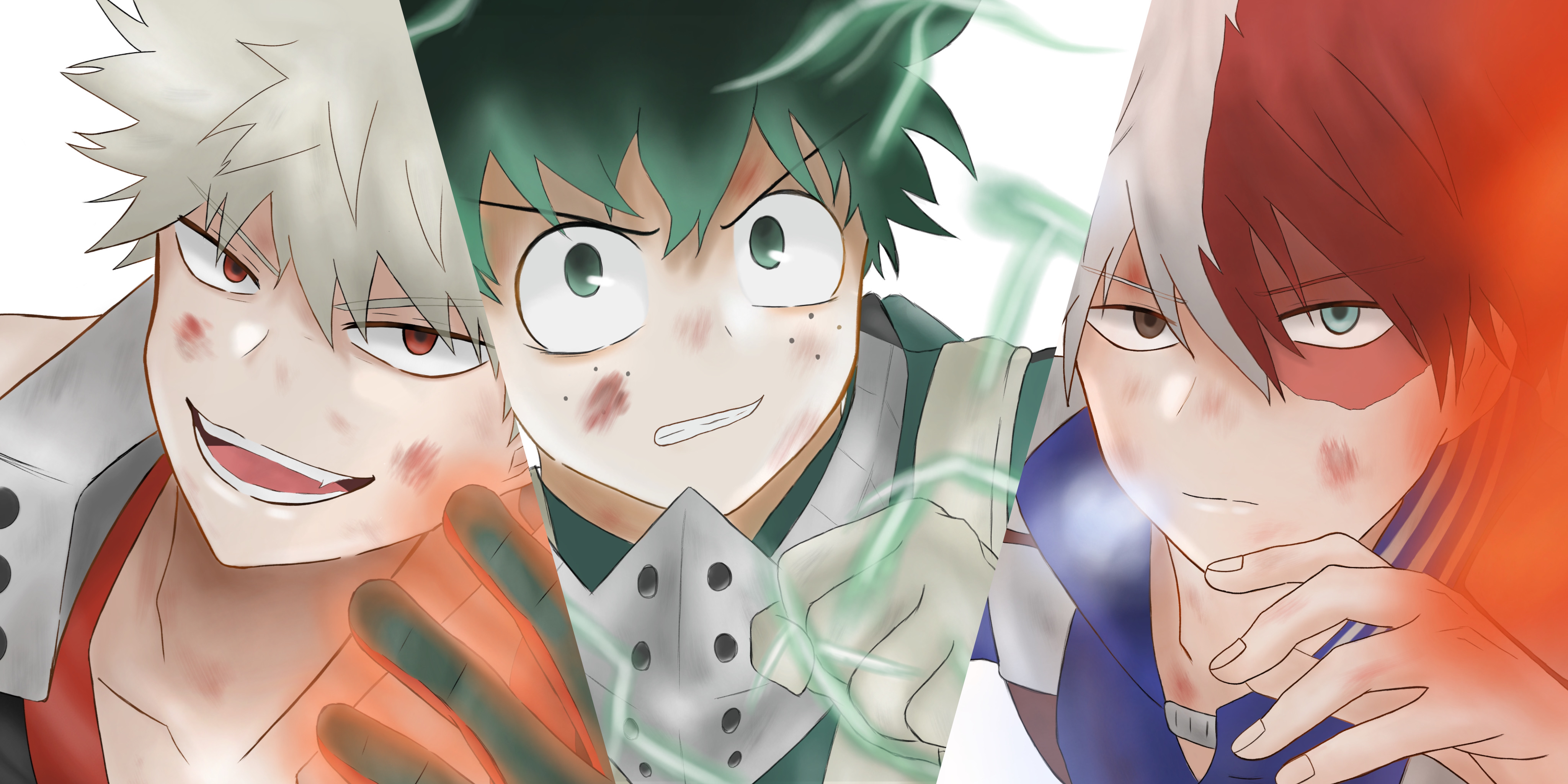 Download Katsuki Bakugou Izuku Midoriya Shoto Todoroki Anime My Hero  Academia HD Wallpaper