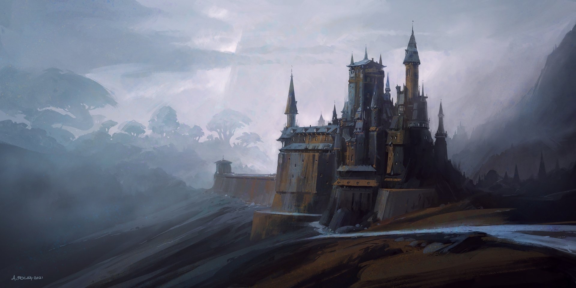 Download Fantasy Castle HD Wallpaper by Andreas Rocha