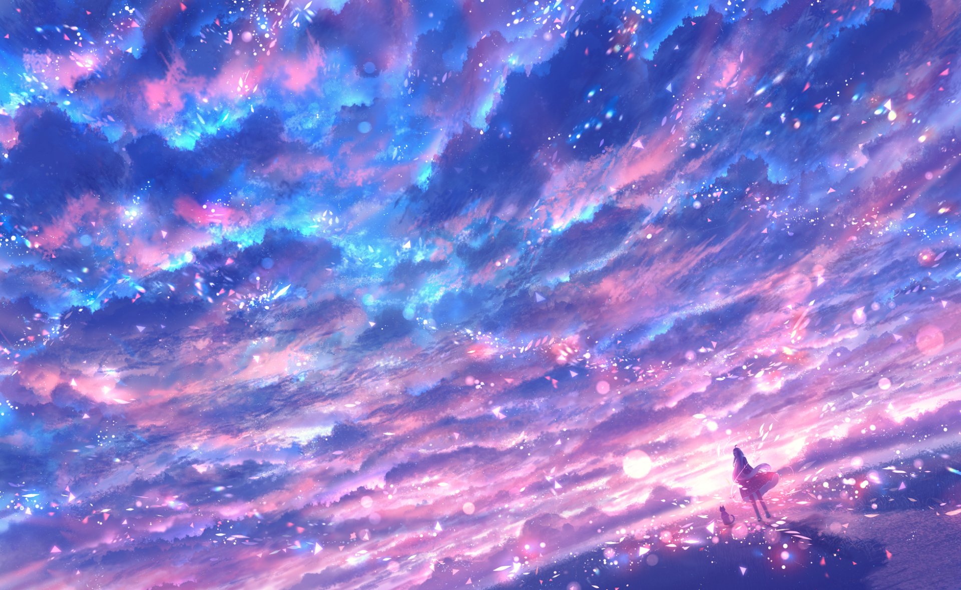 Download Cloud Anime Sky Hd Wallpaper By 防人
