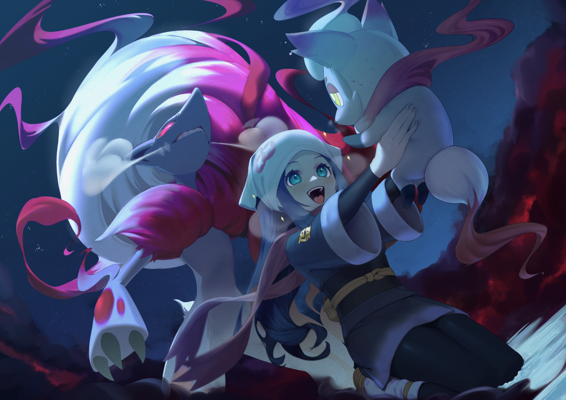 Download Zoroark (Pokémon) Akari (Pokémon) Video Game Pokémon Legends: Arceus HD Wallpaper