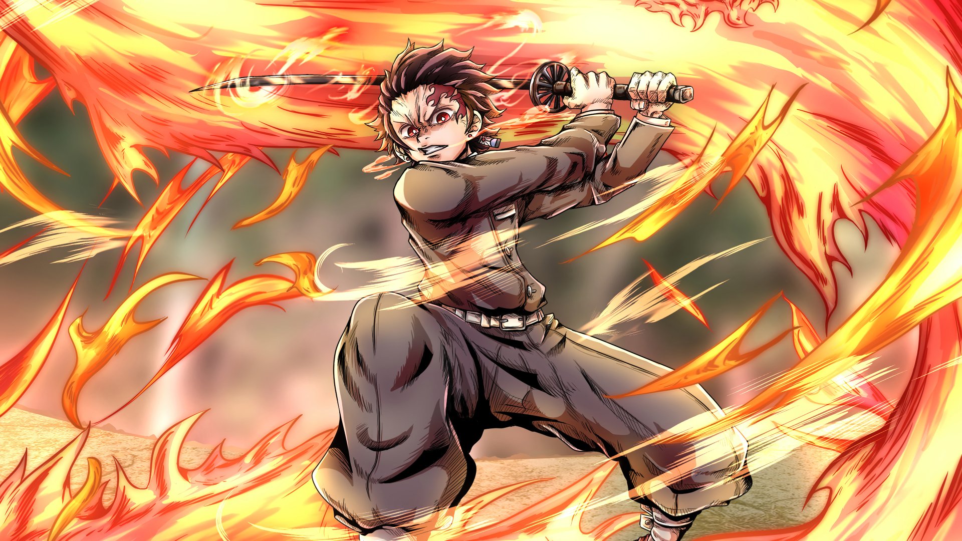 Download Hinokami Kagura Tanjiro Kamado Anime Demon Slayer: Kimetsu No