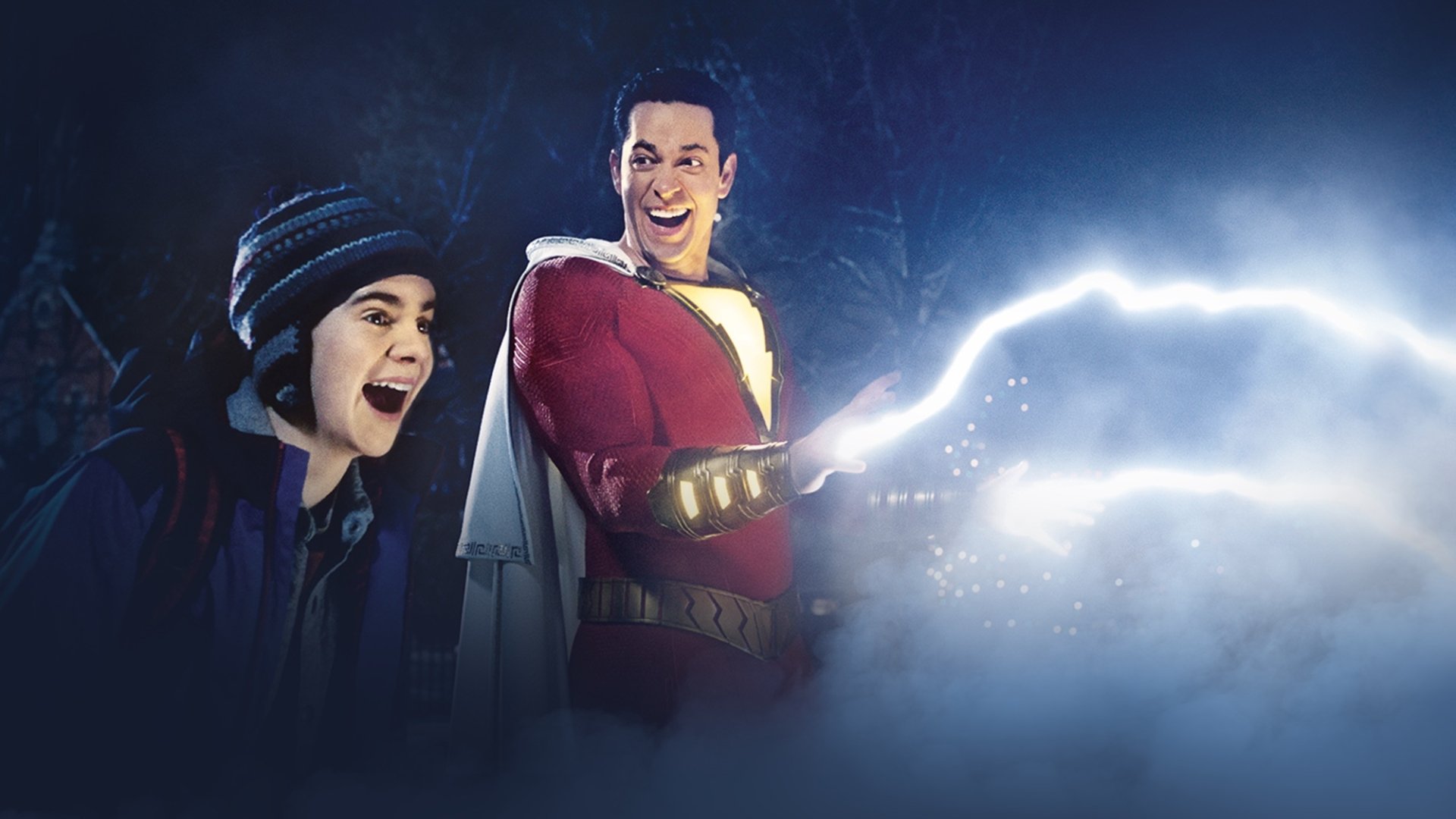 Download Zachary Levi Shazam (DC Comics) Jack Dylan Grazer Freddy Freeman (DC Comics) DC Comics Movie HD Wallpaper