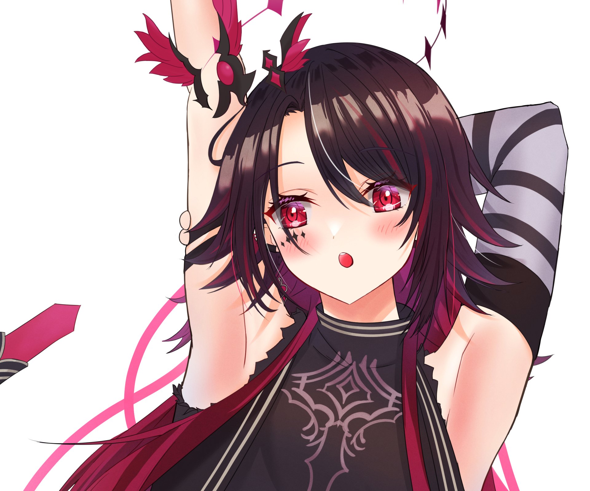 Download VSPO! Kisaragi Ren Iris Black Games Anime Virtual Youtuber HD Wallpaper by ひょんしー