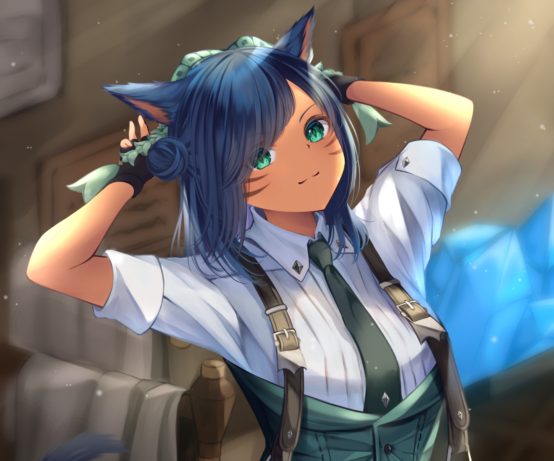 Download Miqo'te (Final Fantasy) Video Game Final Fantasy XIV HD Wallpaper