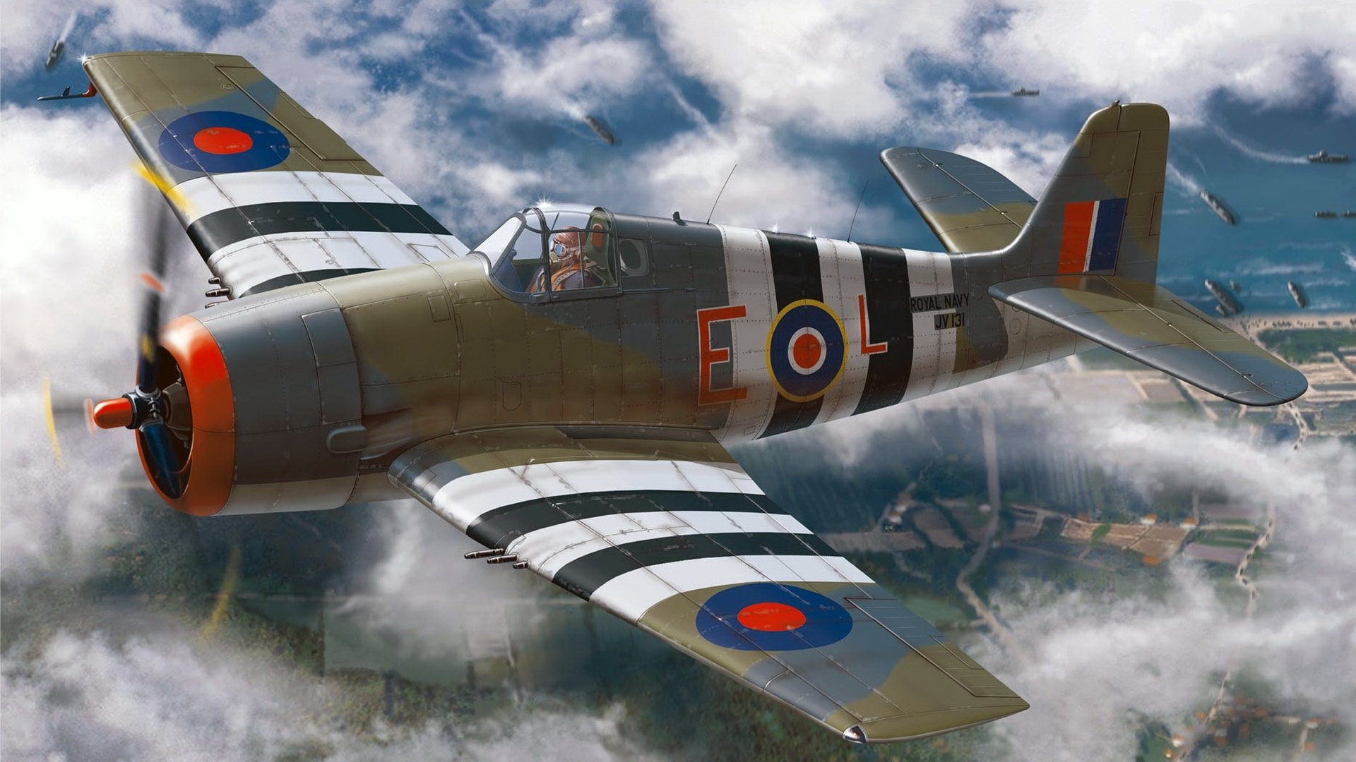 Download Military Grumman F6F Hellcat HD Wallpaper by Petr Štěpánek