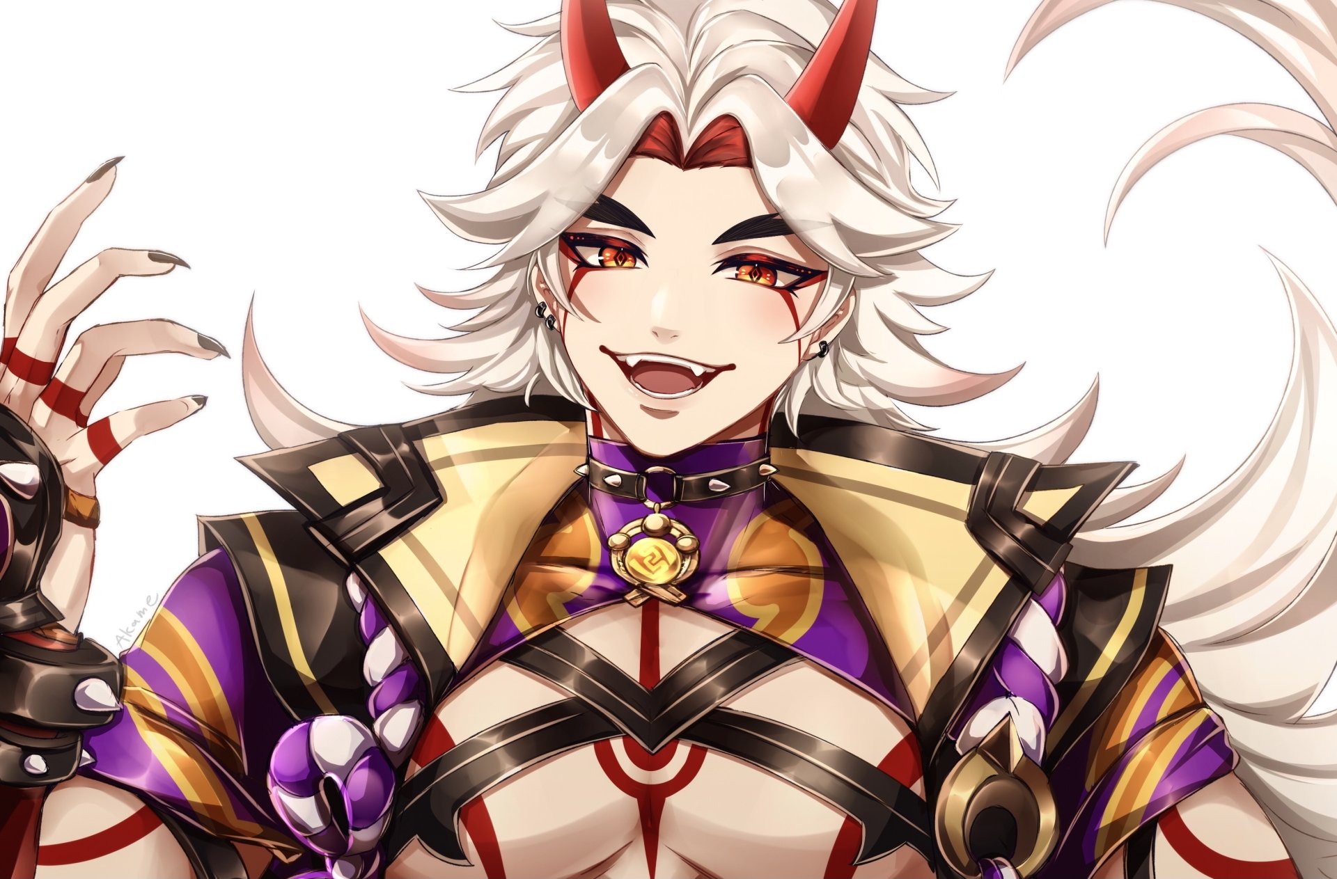 Download Arataki Itto Video Game Genshin Impact HD Wallpaper