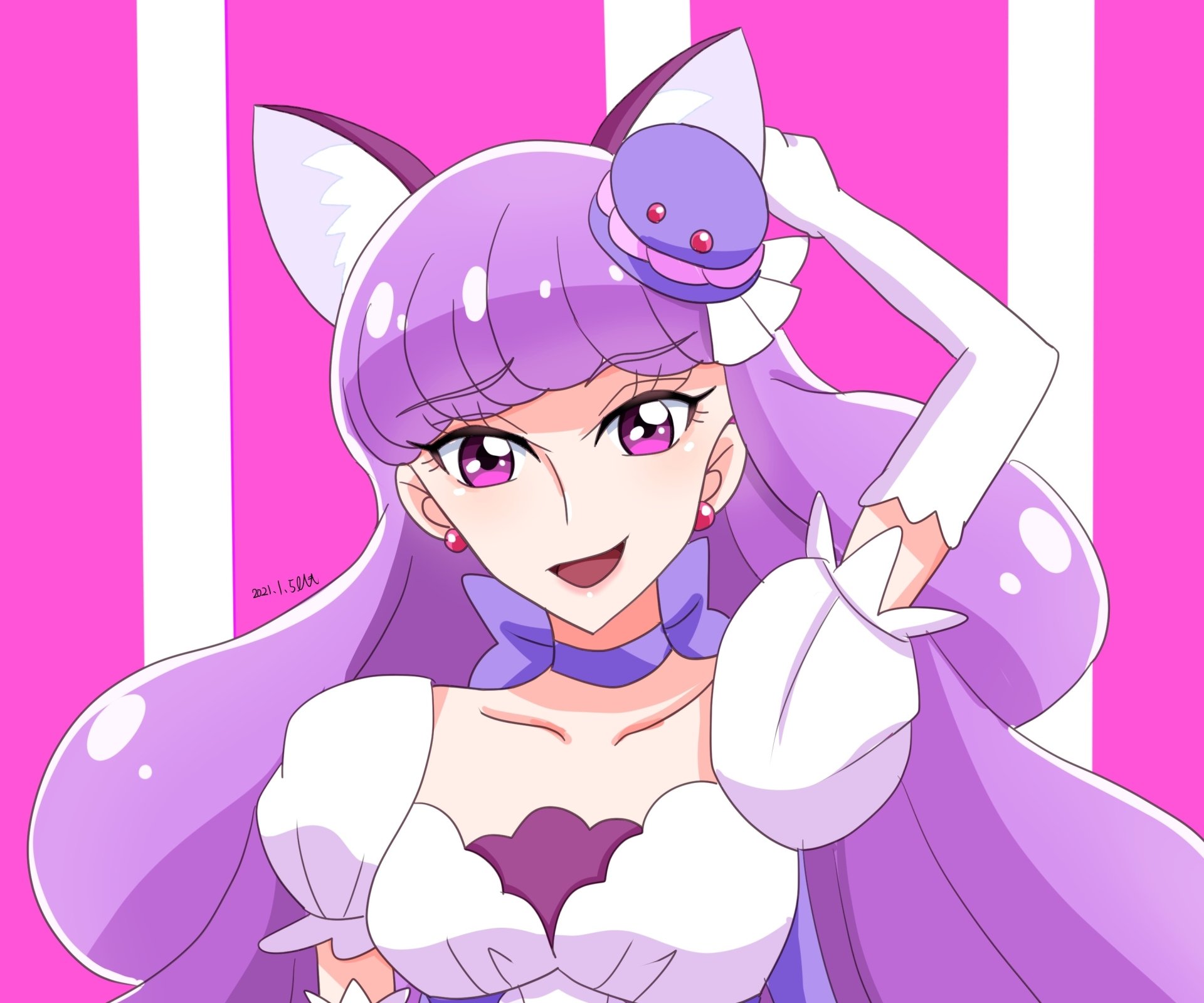 Download Kotozume Yukari Cure Macaron Anime KiraKira☆Pretty Cure A La Mode HD Wallpaper