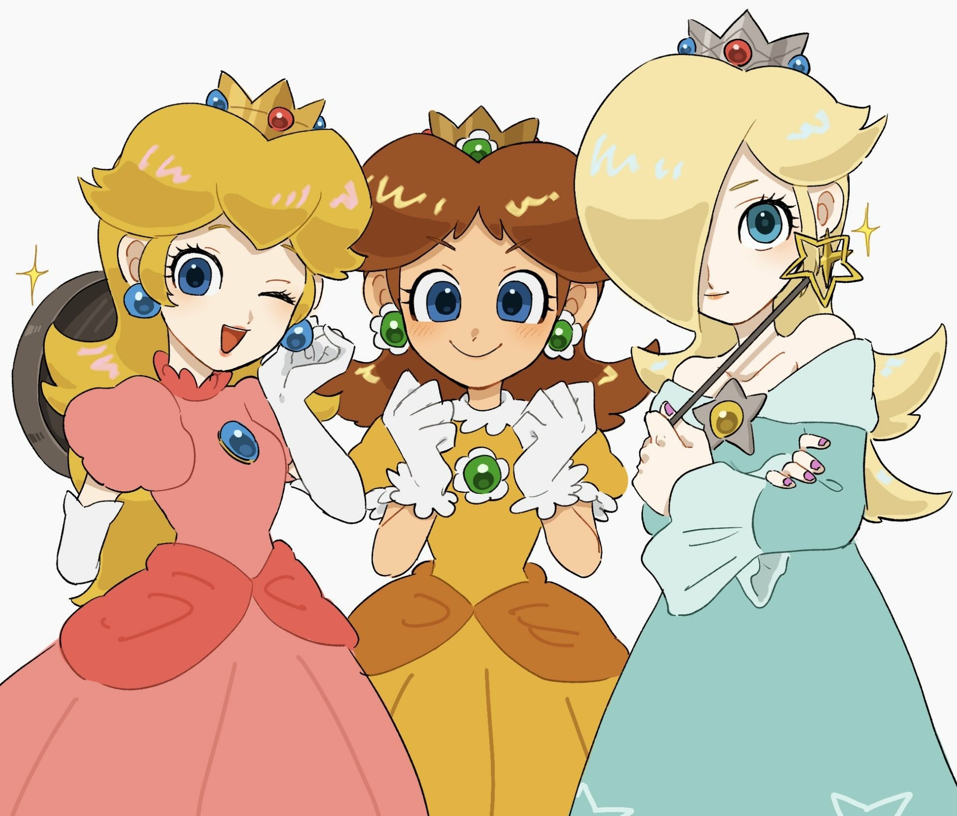 Download Rosalina (Mario) Princess Peach Princess Daisy Video Game Super Mario Bros. HD Wallpaper