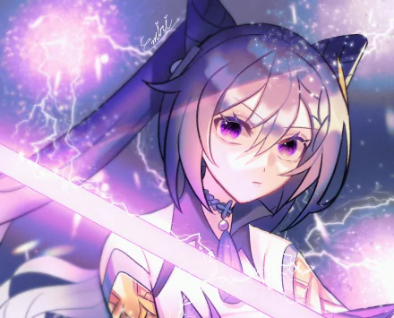 Keqing (Genshin Impact) video game Genshin Impact HD Desktop Wallpaper | Background Image