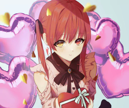 hololive Houshou Marine Anime Virtual Youtuber HD Desktop Wallpaper | Background Image