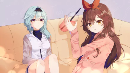 Eula (Genshin Impact) Amber (Genshin Impact) video game Genshin Impact HD Desktop Wallpaper | Background Image