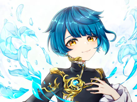 Xingqiu (Genshin Impact) video game Genshin Impact HD Desktop Wallpaper | Background Image