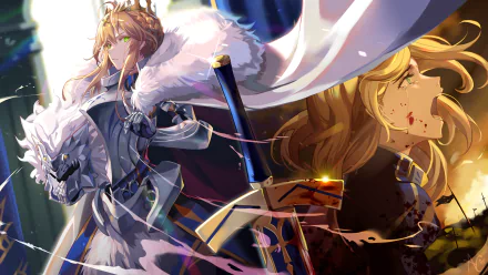 Artoria Pendragon (Lancer) Saber (Fate Series) Anime Fate/Grand Order HD Desktop Wallpaper | Background Image