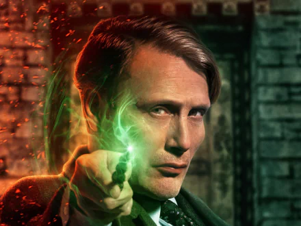 Mads Mikkelsen movie Fantastic Beasts: The Secrets of Dumbledore HD Desktop Wallpaper | Background Image