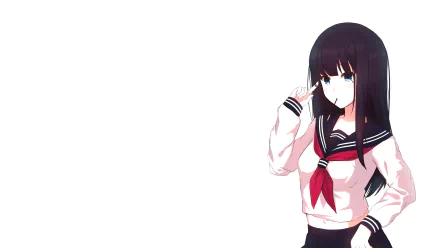 school uniform Anime girl anime girl HD Desktop Wallpaper | Background Image