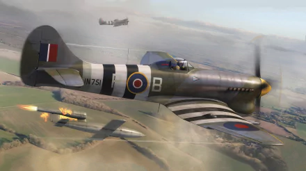 warplane military Hawker Tempest HD Desktop Wallpaper | Background Image