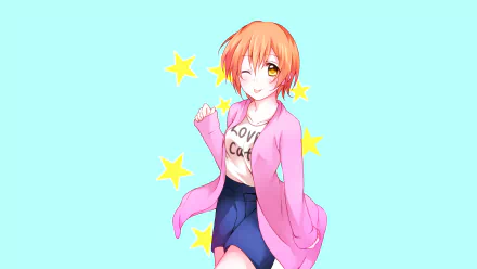 Rin Hoshizora Anime Love Live! HD Desktop Wallpaper | Background Image
