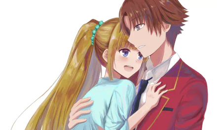 Kiyotaka Ayanokōji Kei Karuizawa Anime Classroom of the Elite HD Desktop Wallpaper | Background Image