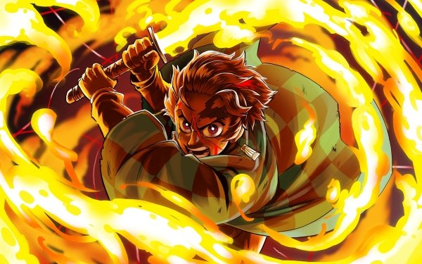 Anime Demon Slayer: Kimetsu no Yaiba Demon Slayer Tanjiro Kamado Hinokami Kagura HD Wallpaper | Background Image