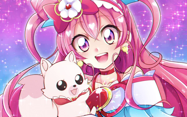 Nagomi Yui Kome-Kome (Pretty Cure) Cure Precious Anime Delicious Party Precure HD Desktop Wallpaper | Background Image