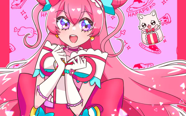 Nagomi Yui Kome-Kome (Pretty Cure) Cure Precious Anime Delicious Party Precure HD Desktop Wallpaper | Background Image