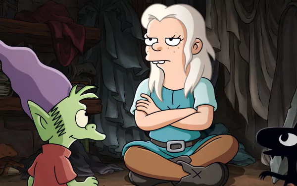 Luci (Disenchantment) Elfo (Disenchantment) Bean (Disenchantment) TV Show Disenchantment HD Desktop Wallpaper | Background Image