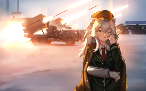 rocket launcher Shishiro Botan Anime Virtual Youtuber HD Desktop Wallpaper | Background Image
