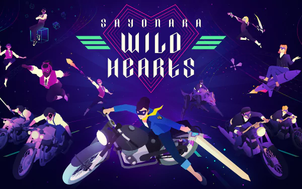 video game Sayonara Wild Hearts HD Desktop Wallpaper | Background Image