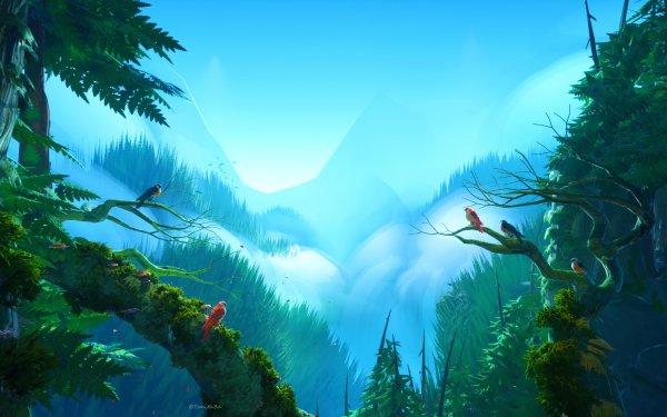 Artistic Landscape Bird HD Wallpaper | Background Image