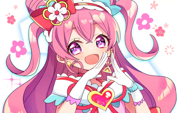 Nagomi Yui Cure Precious Anime Delicious Party Precure HD Desktop Wallpaper | Background Image