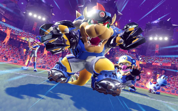 Bowser video game Mario Strikers: Battle League HD Desktop Wallpaper | Background Image
